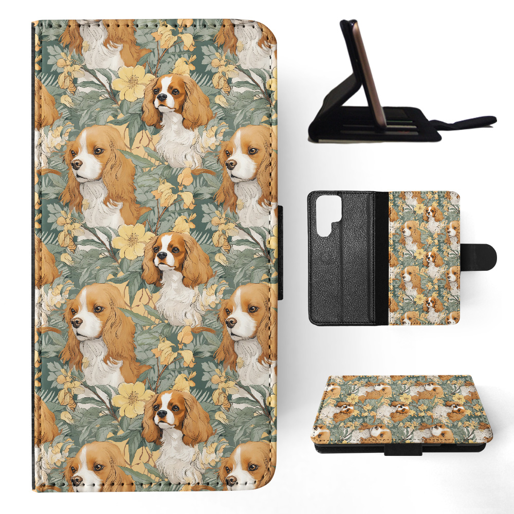 FLIP CASE FOR SAMSUNG GALAXY|CAVALIER KING CHARLES SPANIEL DOG PATTERN #A1 - Picture 23 of 36