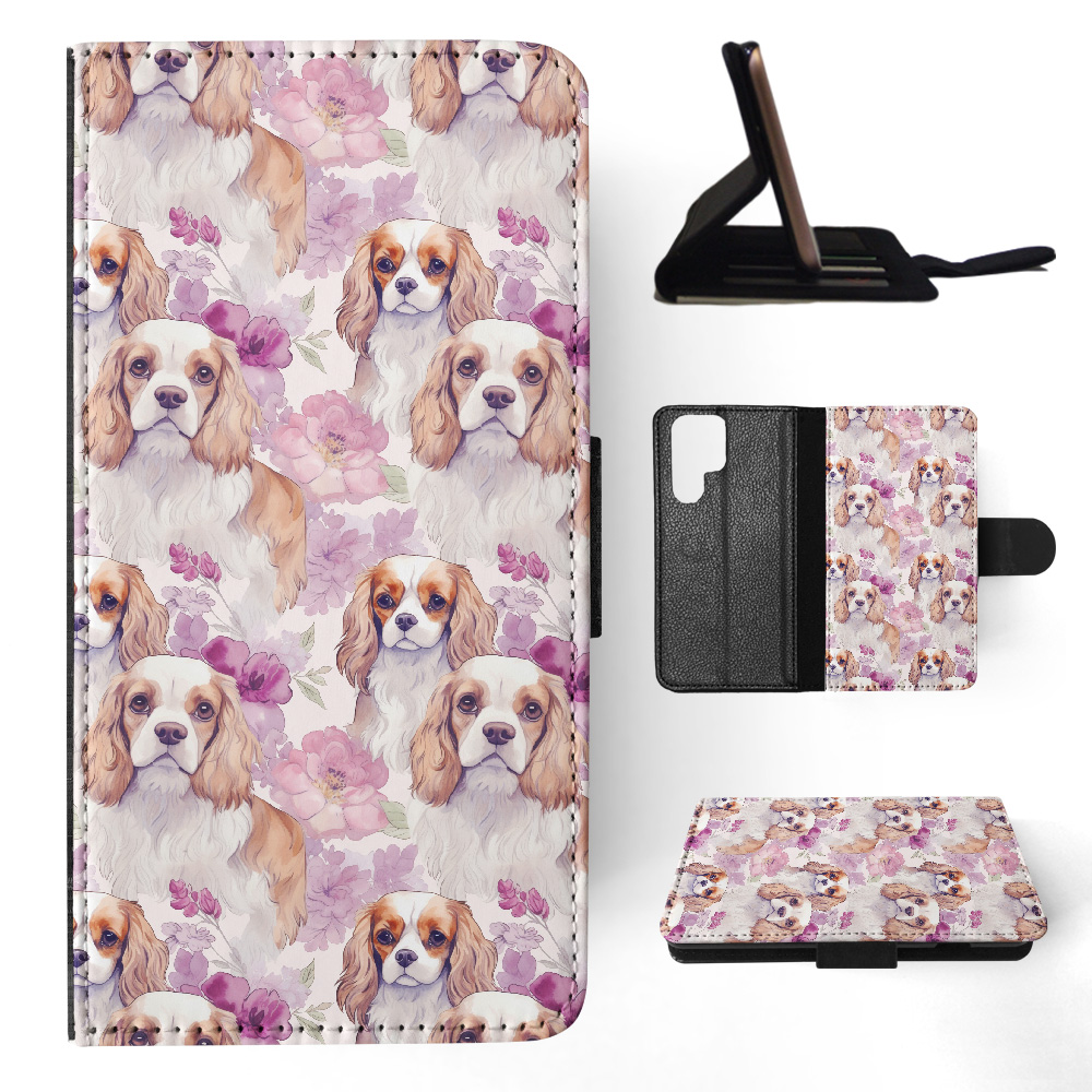 FLIP CASE FOR SAMSUNG GALAXY|CAVALIER KING CHARLES SPANIEL DOG PATTERN #A1 - Picture 30 of 36