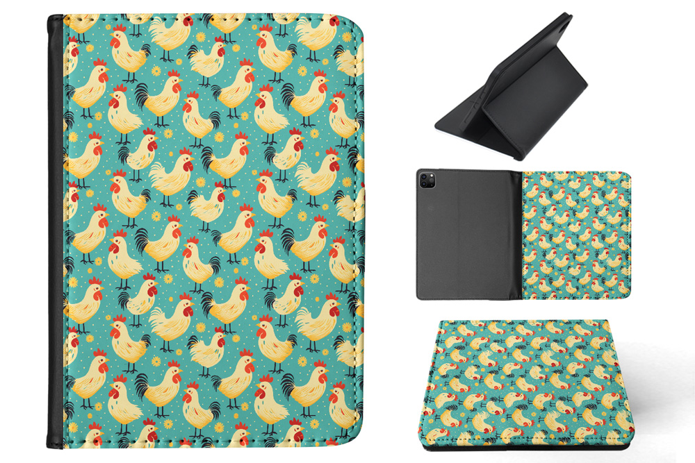 FUNDA FUNDA PARA APPLE IPAD|GALLO POLLO PÁJARO DOMÉSTICO POLLITO PATRÓN #A2 - Imagen 9 de 36