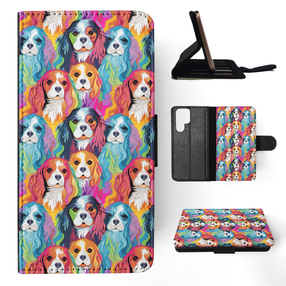 FUNDA ABATIBLE PARA SAMSUNG GALAXY|CAVALIER KING CHARLES SPANIEL PERRO PATRÓN #A2 - Imagen 30 de 36