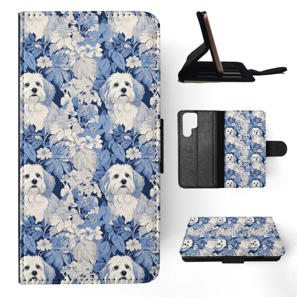 FUNDA ABATIBLE PARA SAMSUNG GALAXY|PATRÓN DE PERRO HABANERO #A1 - Imagen 9 de 36