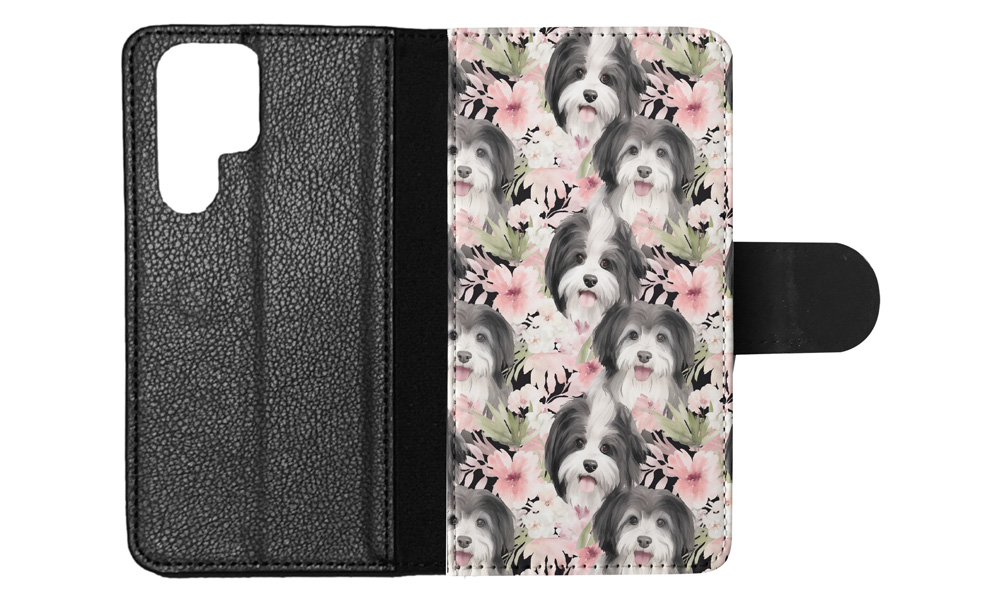 FUNDA ABATIBLE PARA SAMSUNG GALAXY|PATRÓN DE PERRO HABANERO #A1 - Imagen 26 de 36