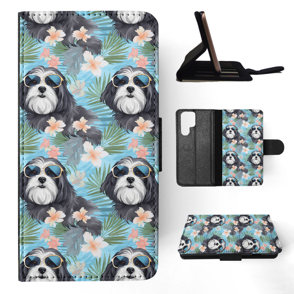 FUNDA ABATIBLE PARA SAMSUNG GALAXY|PATRÓN DE PERRO HABANERO #A1 - Imagen 30 de 36