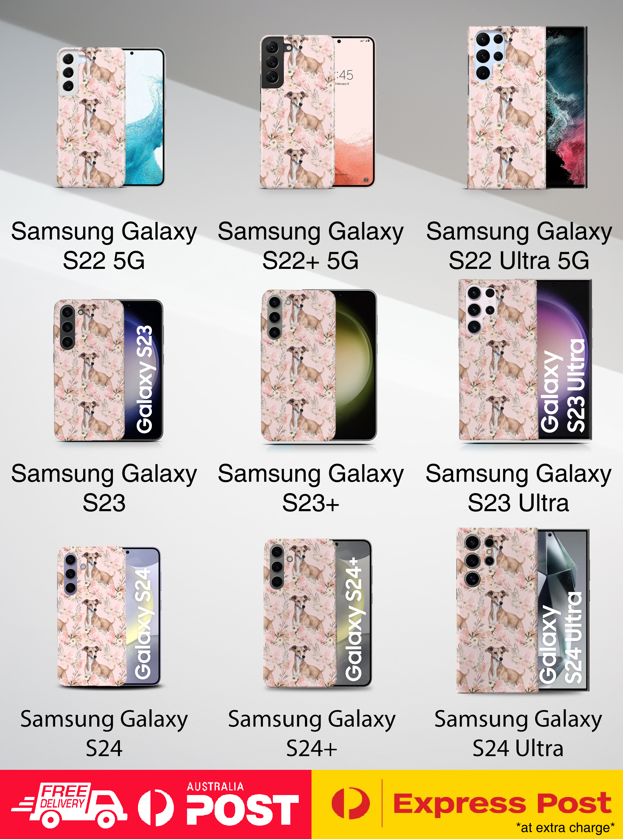 CASE COVER FOR SAMSUNG GALAXY|GREYHOUND PUPPY DOG CANINE PATTERN #A1 - Picture 8 of 20