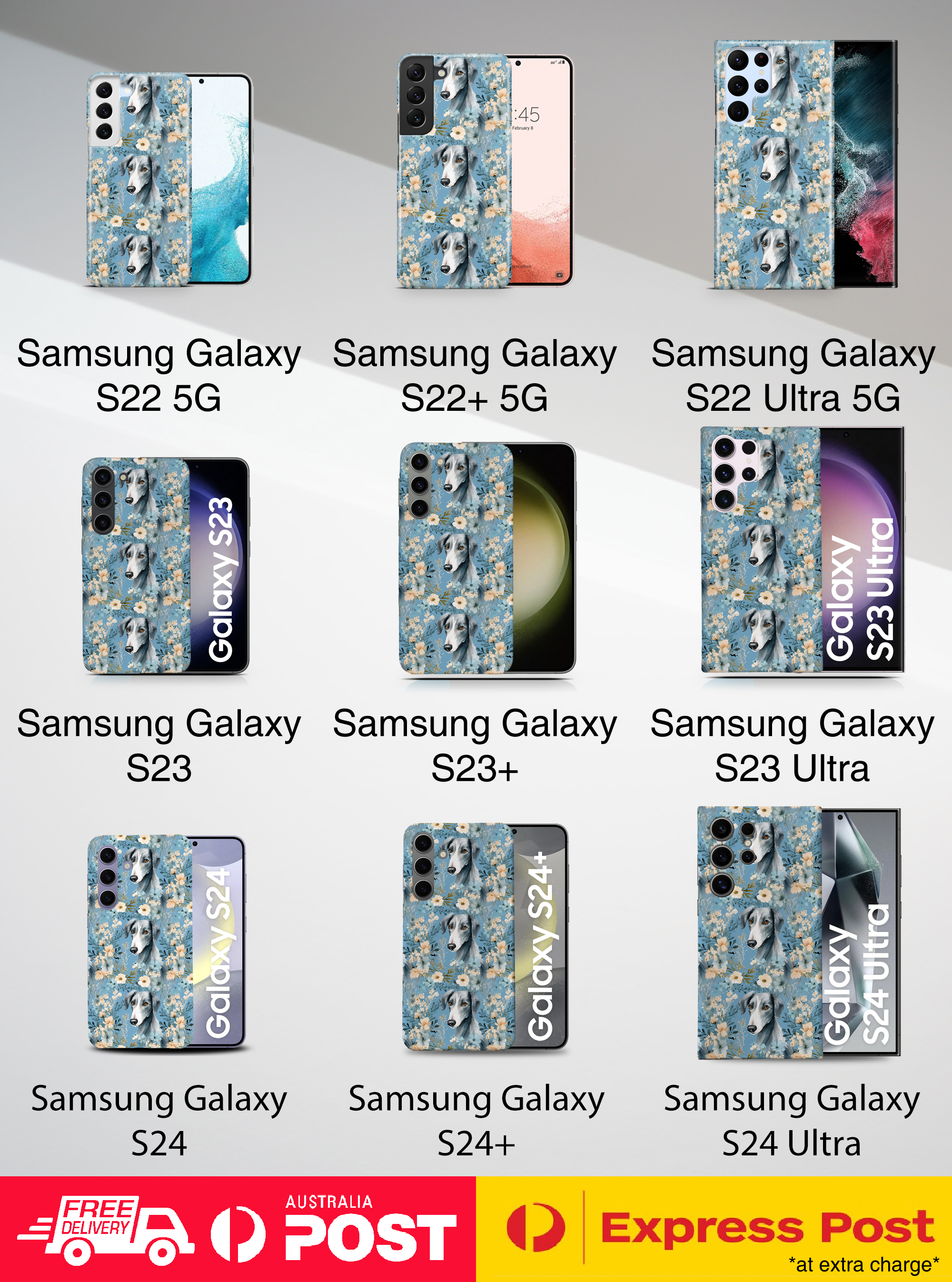CASE COVER FOR SAMSUNG GALAXY|GREYHOUND PUPPY DOG CANINE PATTERN #A1 - Picture 11 of 20