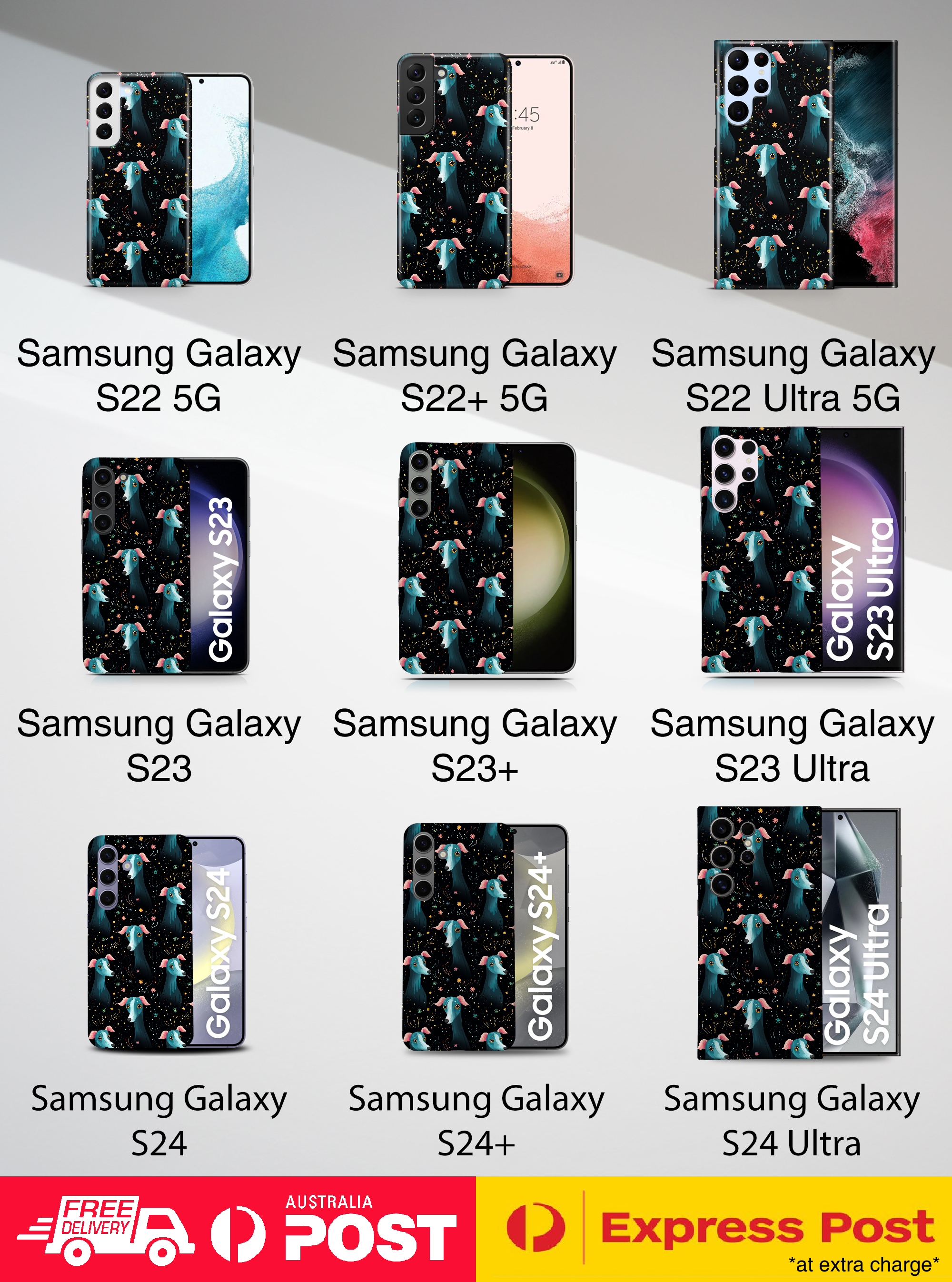 CASE COVER FOR SAMSUNG GALAXY|GREYHOUND PUPPY DOG CANINE PATTERN #A1 - Picture 14 of 20