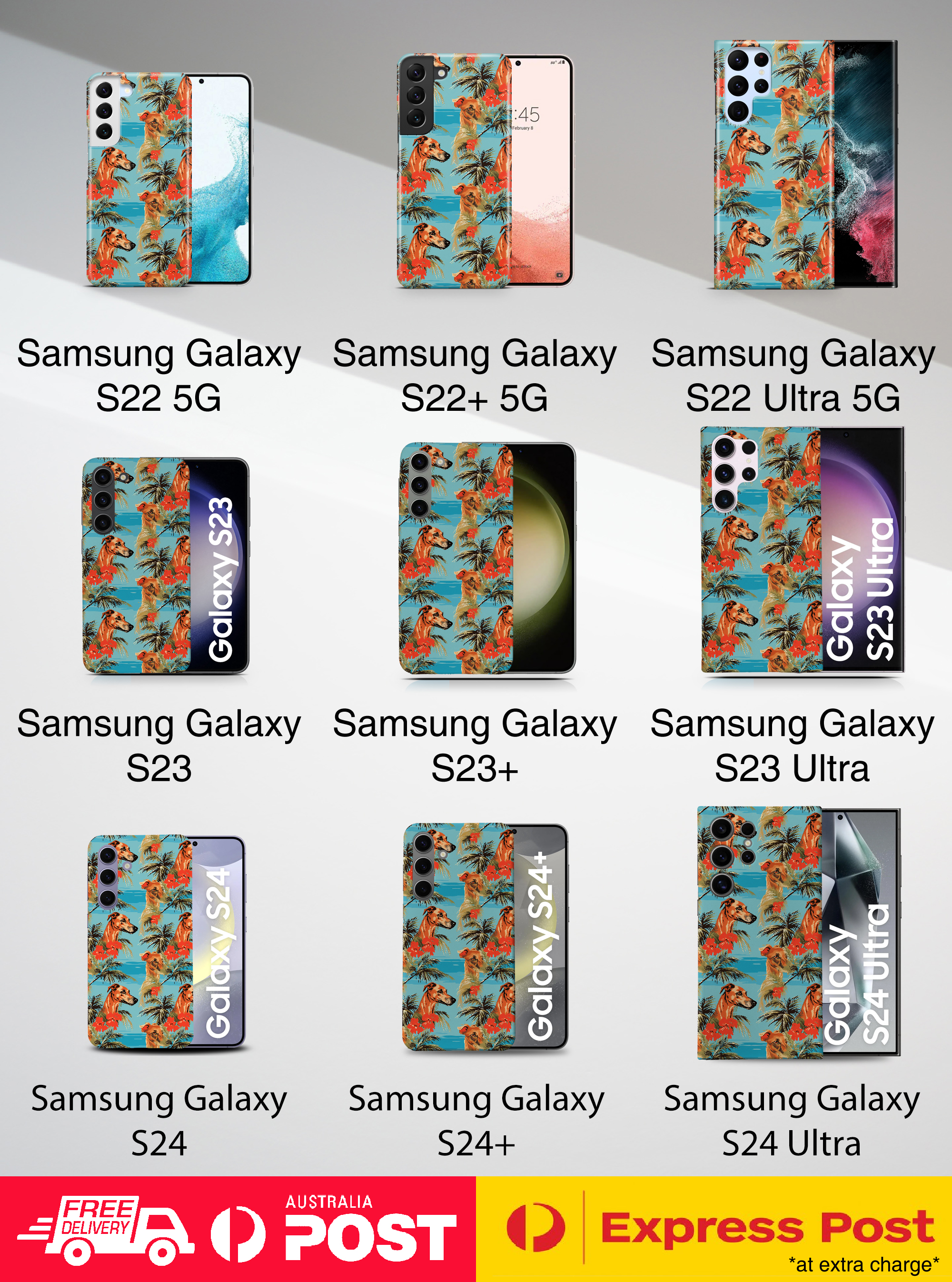 CASE COVER FOR SAMSUNG GALAXY|GREYHOUND PUPPY DOG CANINE PATTERN #A2 - Picture 8 of 20