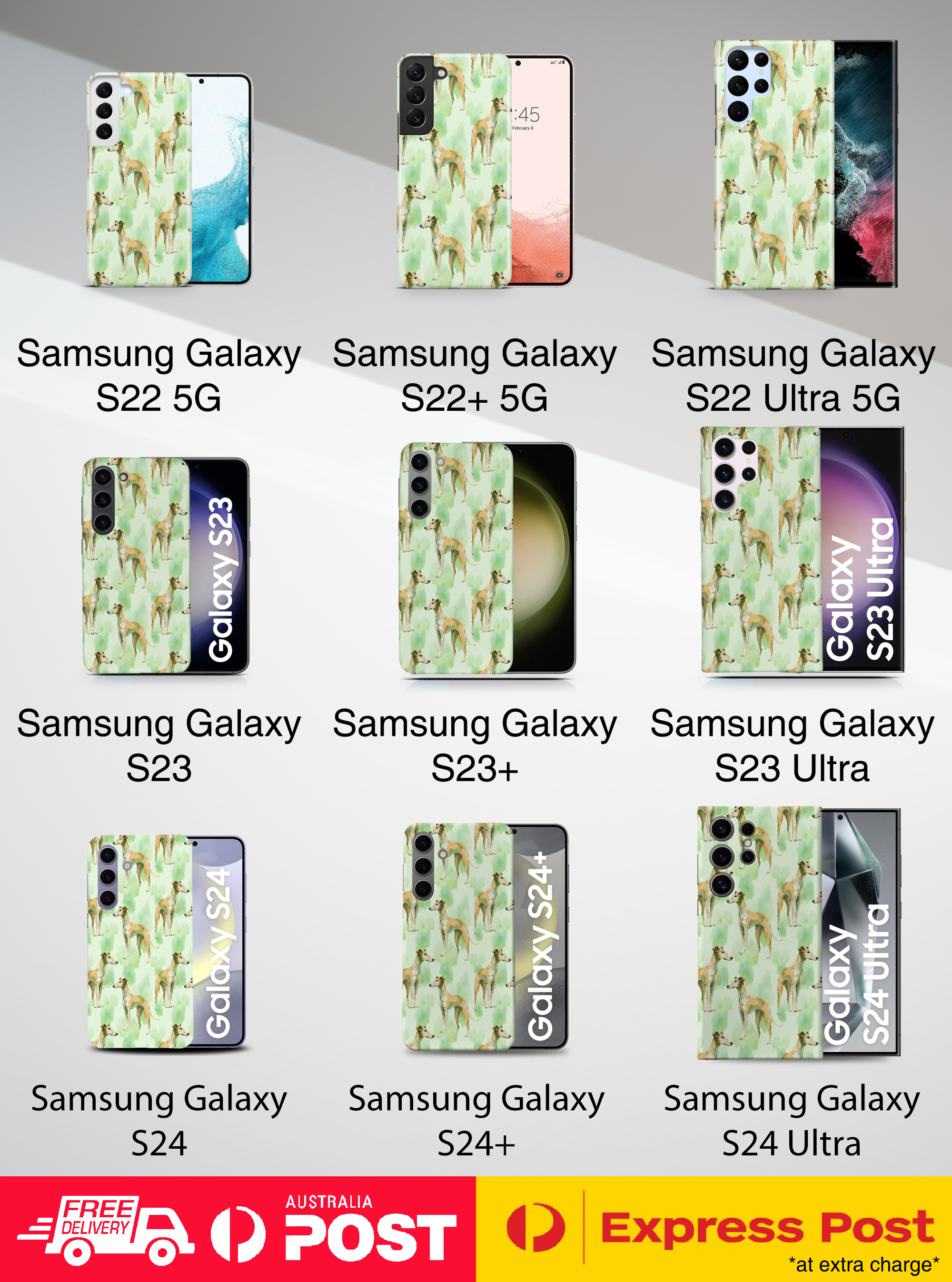 CASE COVER FOR SAMSUNG GALAXY|GREYHOUND PUPPY DOG CANINE PATTERN #A2 - Picture 14 of 20