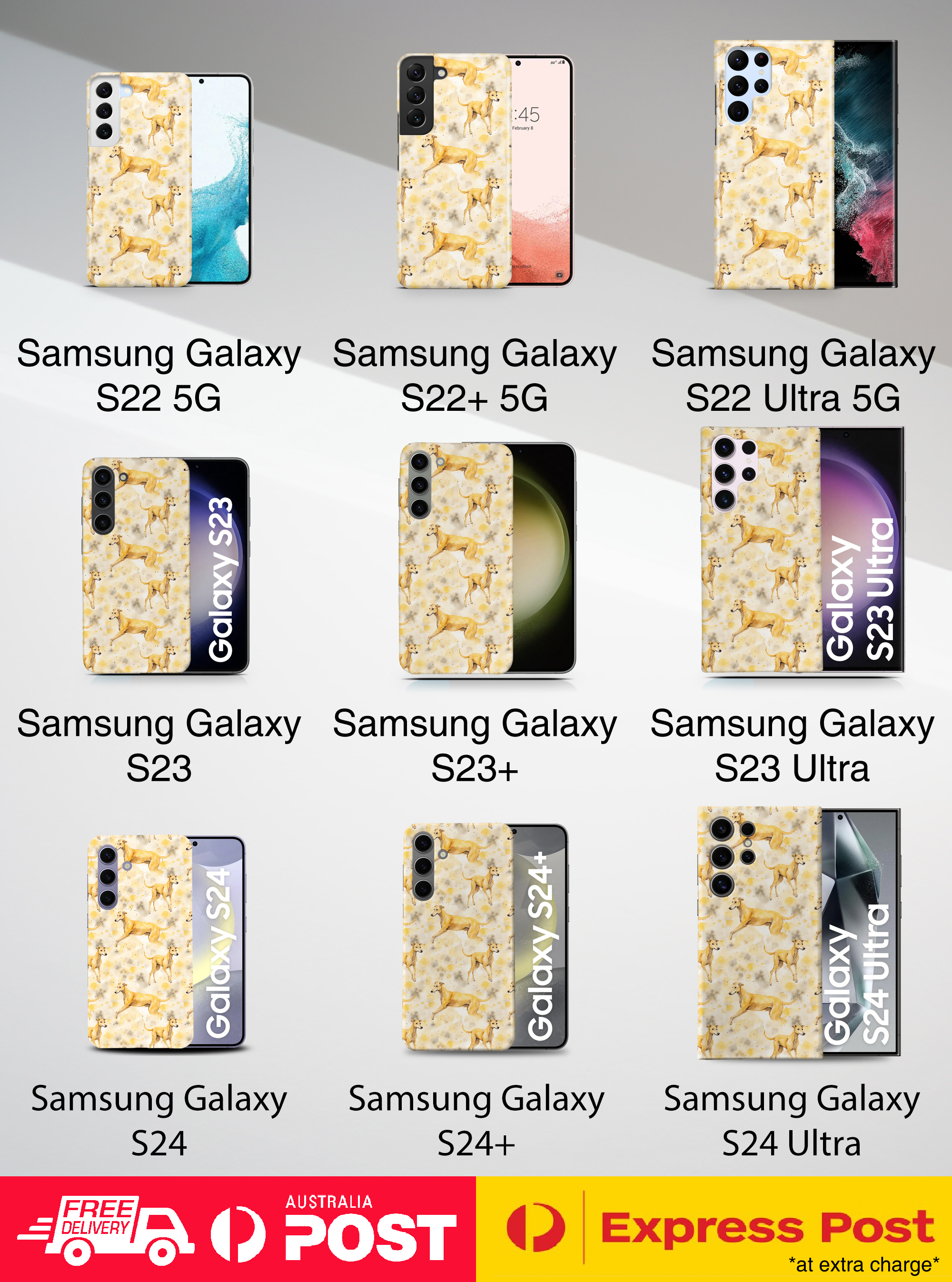 CASE COVER FOR SAMSUNG GALAXY|GREYHOUND PUPPY DOG CANINE PATTERN #A2 - Picture 17 of 20
