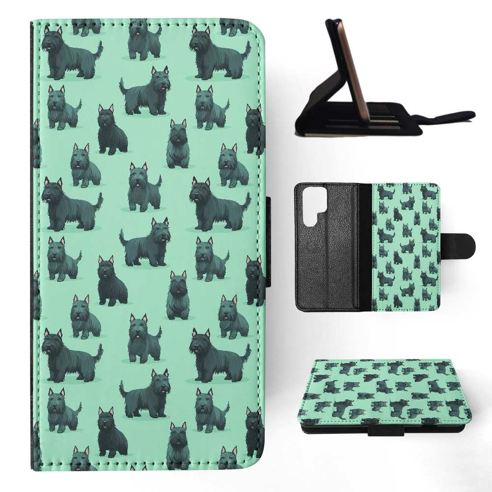 FLIP CASE FOR SAMSUNG GALAXY|SCOTTISH TERRIER PATTERN #A2 - Picture 9 of 36