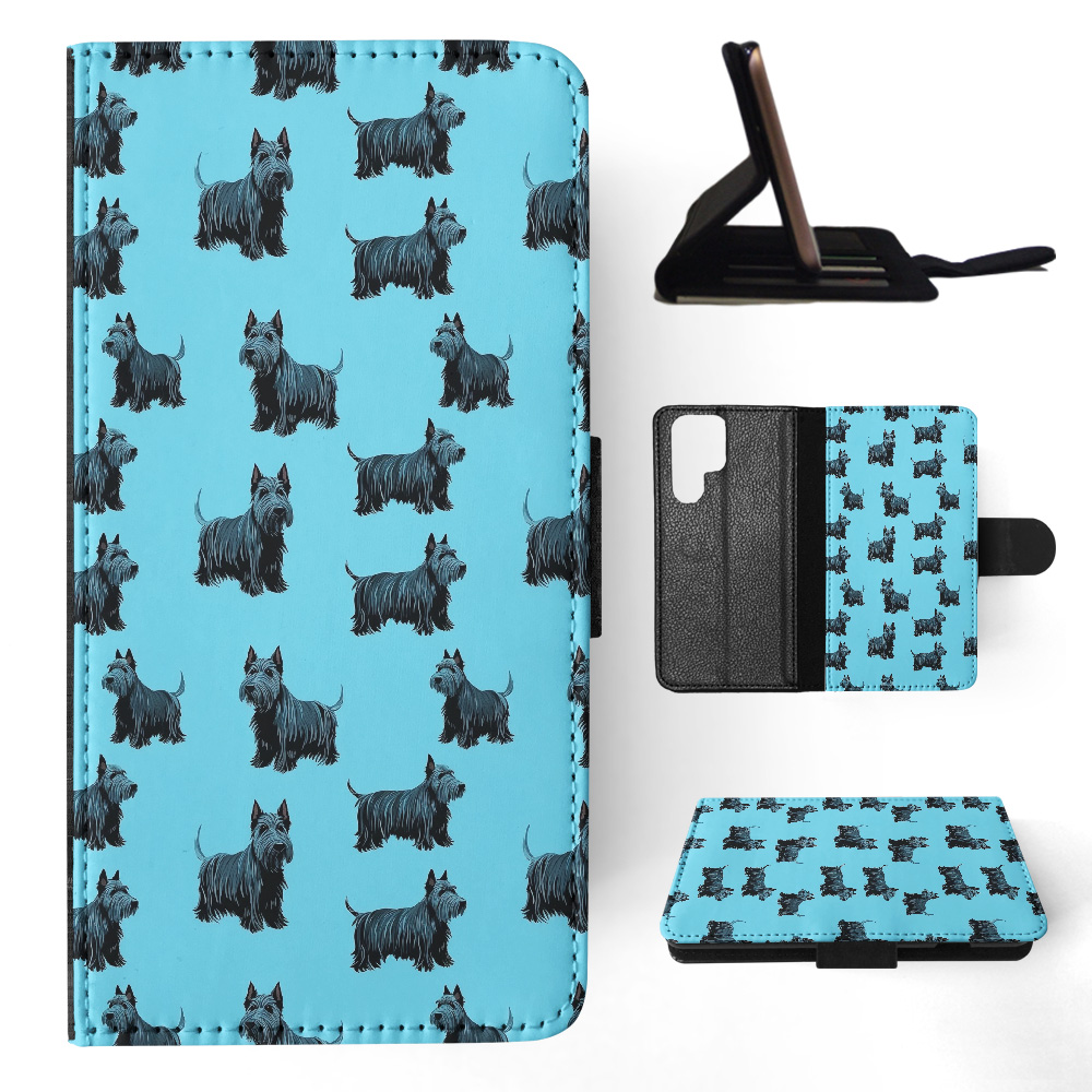 FLIP CASE FOR SAMSUNG GALAXY|SCOTTISH TERRIER PATTERN #A2 - Picture 23 of 36