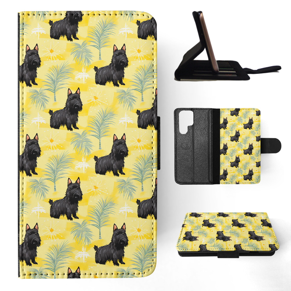 FLIP CASE FOR SAMSUNG GALAXY|SCOTTISH TERRIER PATTERN #A2 - Picture 30 of 36