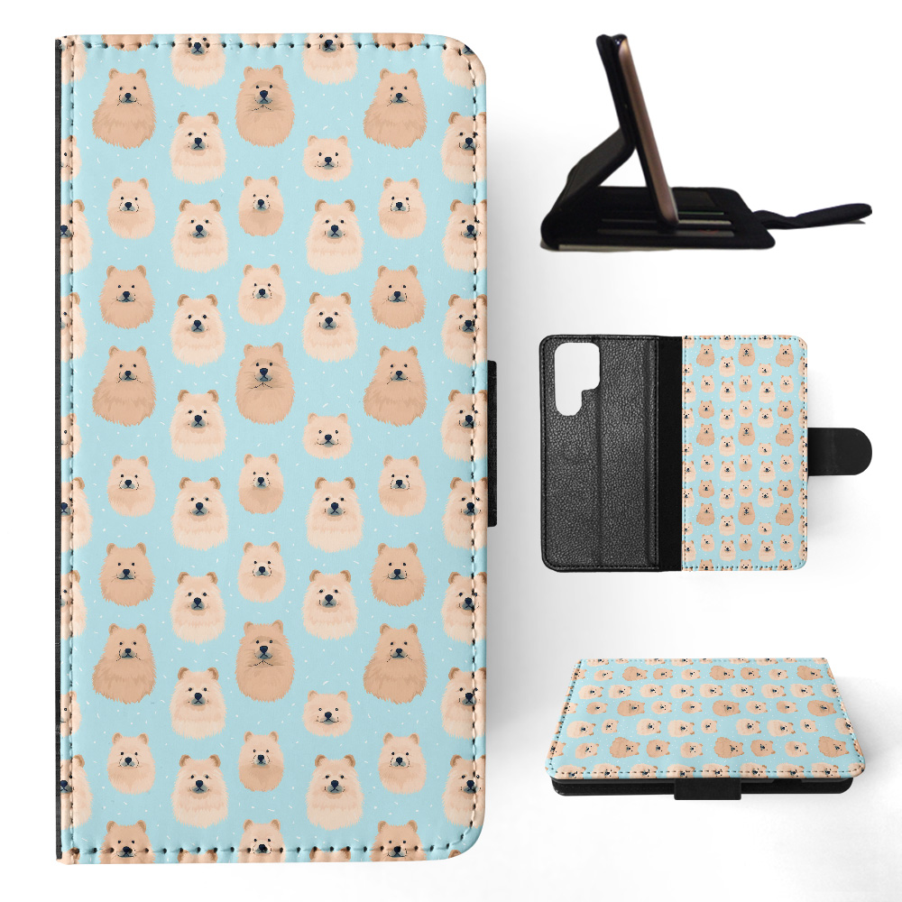 FLIP CASE FOR SAMSUNG GALAXY|CUTE CHOW CHOW PUPPY DOG CANINE PATTERN #A2 - Picture 16 of 36